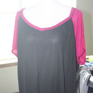 Black Torrid Tee w/ Purple Sleeves